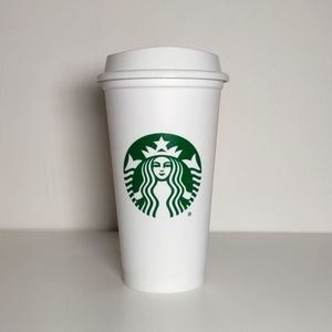 🎄Starbucks Reusable Coffee Cup 16oz White/Green🎄